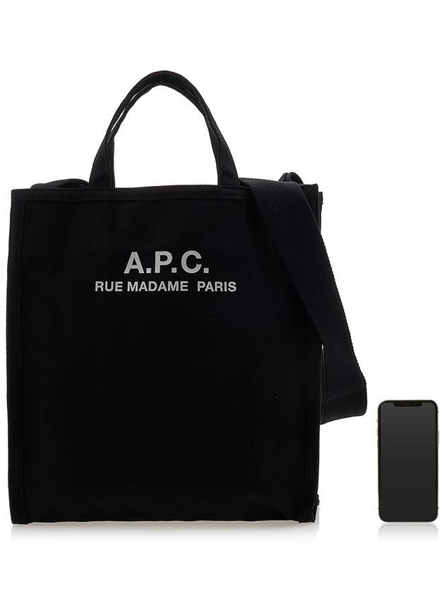 Recovery Logo Printing Cotton Tote Bag Black - A.P.C. - BALAAN 7