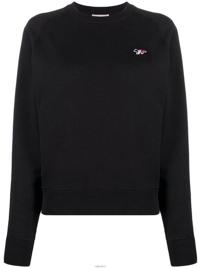 Tricolor Fox Patch Adjusted Sweatshirt Black - MAISON KITSUNE - BALAAN 2