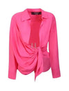 Le Chemise Bahia Tied Sash Shirt Pink - JACQUEMUS - BALAAN 2