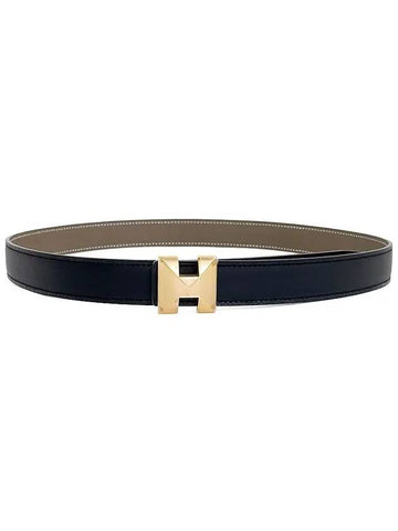 H Belt 75 Etope Black Rose Gold 4HA1027 - HERMES - BALAAN 1