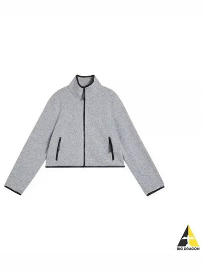 Cirque High Neck Zip-Up Jacket Light Grey Melange - J.LINDEBERG - BALAAN 2