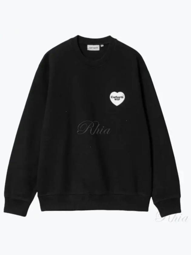 Heart Bandana Sweatshirt Black - CARHARTT WIP - BALAAN 2