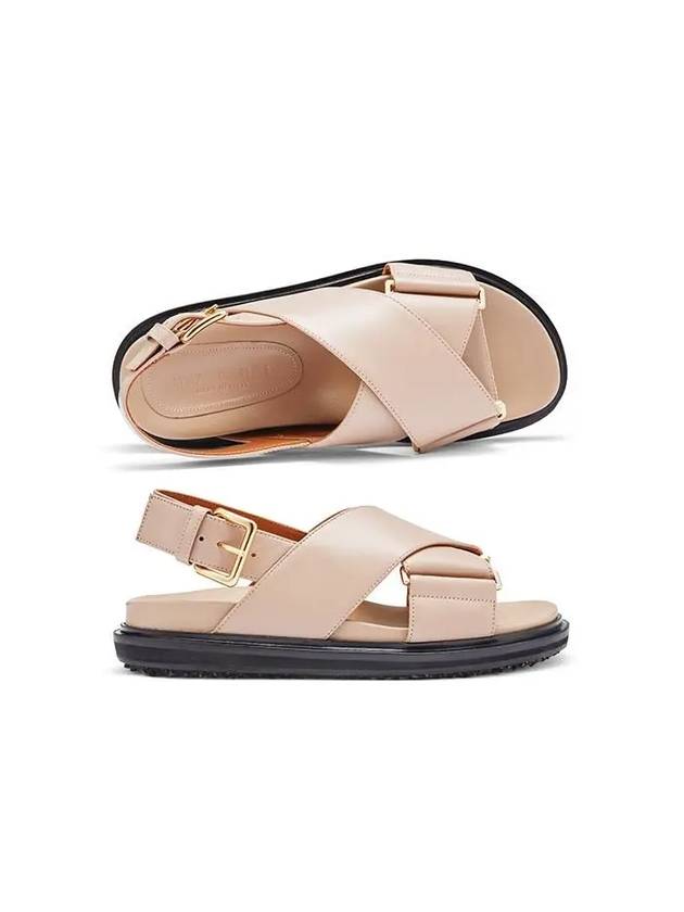 Fussbett Leather Sandals Dessert Beige - MARNI - BALAAN 2