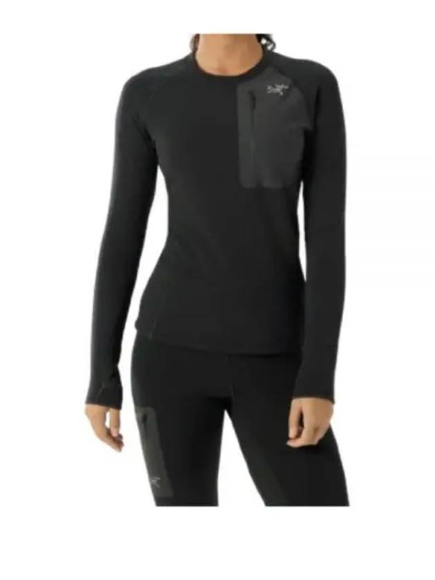 Kyanite Baselayer Crew Neck Long Sleeve T-Shirt Black - ARC'TERYX - BALAAN 2