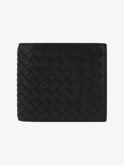 Intrecciato Weaving Half Wallet Black - BOTTEGA VENETA - BALAAN 2