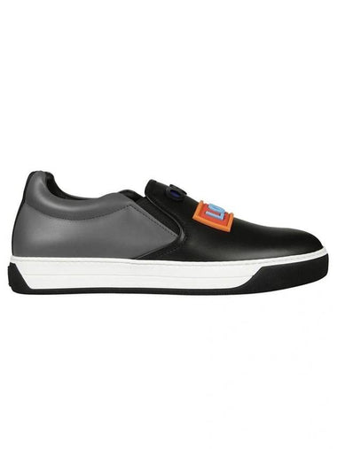 Face Love Fendi Slip On Grey Black - FENDI - BALAAN 1