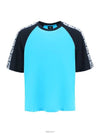 FF Raglan Short Sleeve T-Shirt Blue - FENDI - BALAAN 5
