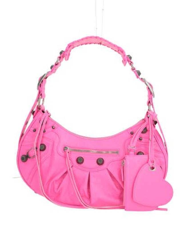 Le Cagole Small Leather Shoulder Bag Pink - BALENCIAGA - BALAAN 2