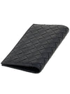 Intrecciato Leather Slim Long Wallet Black - BOTTEGA VENETA - BALAAN 5