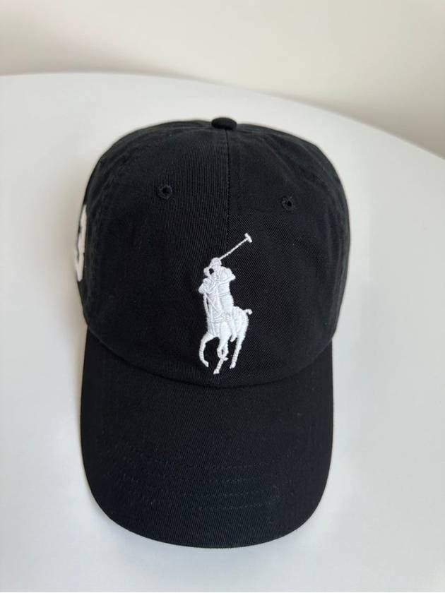 Big Pony Logo Ball Cap Black - POLO RALPH LAUREN - BALAAN 3