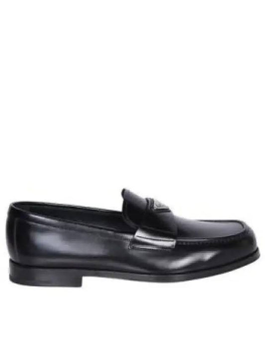 Brushed Leather Loafers Black - PRADA - BALAAN 2