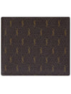 Monogram Canvas All-over Halfwallet Brown - SAINT LAURENT - BALAAN.