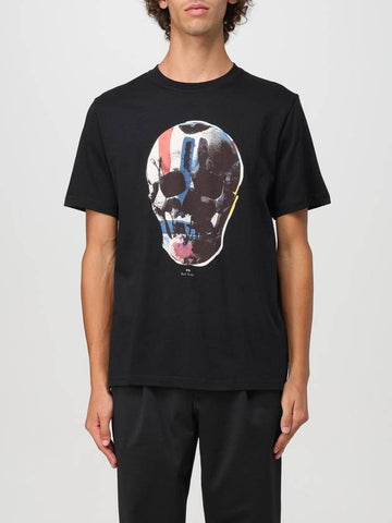 T-shirt Skull PS Paul Smith in cotone organico con stampa grafica - PAUL SMITH - BALAAN 1