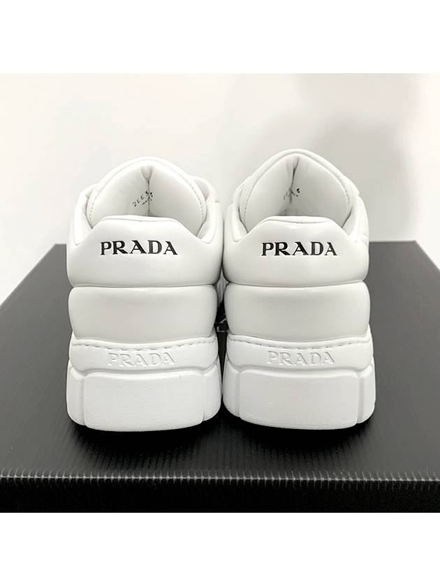 Padded Nappa Leather Low Top Sneakers White - PRADA - BALAAN 8