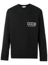 Logo Crew Neck Fleece Cotton Sweatshirt Black - GOLDEN GOOSE - BALAAN 3