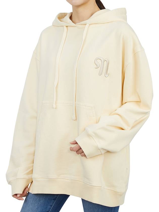 embroid logo cotton hood cream - NANUSHKA - BALAAN 6