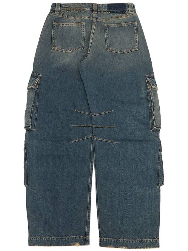 Distressed Finish Denim Wide Jeans Blue - GOLDEN GOOSE - BALAAN 3