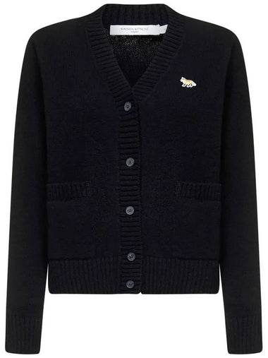 Baby Fox Patch Boxy Cardigan Black - MAISON KITSUNE - BALAAN 1