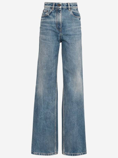 5 Pocket Denim Straight Jeans Sky Blue - PRADA - BALAAN 2