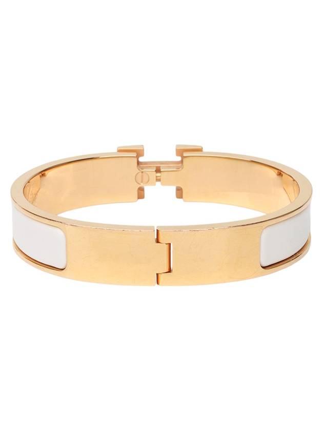 H700001 Yellow Gold White Clickash PM Bracelet 34190 3 - HERMES - BALAAN 3