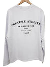 NUS19214 001 Back Logo Sweatshirt White - IH NOM UH NIT - BALAAN 4