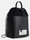 5AC Number Logo Texture Leather Bucket Bag Black - MAISON MARGIELA - BALAAN 2