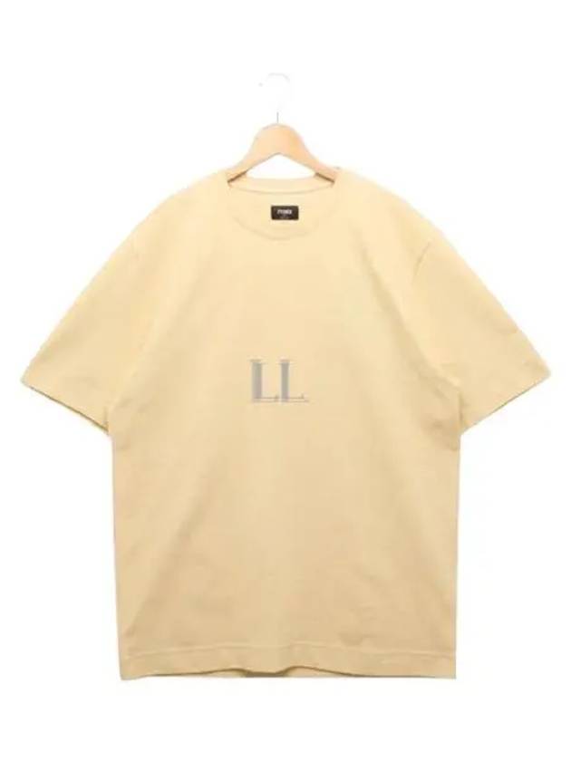 All-Over Logo Short Sleeve T-Shirt Beige - FENDI - BALAAN 2