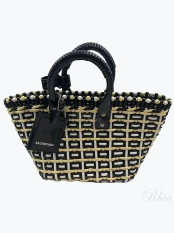 Bistro XS Strap Basket 671342 Black Yellow - BALENCIAGA - BALAAN 1