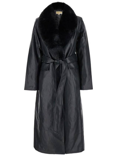 Faux Leather Robe Coat W Fx Fur Collar - MICHAEL KORS - BALAAN 2