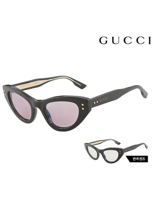Sunglasses GG1083S 001 cat eye discolored lens acetate women - GUCCI - BALAAN 2