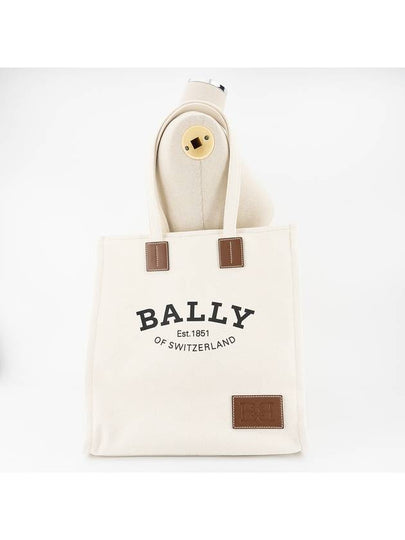 Crystallia Fabric Tote Bag Natural - BALLY - BALAAN 2