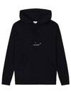 Signature Logo Hooded Top Black - SAINT LAURENT - BALAAN 2