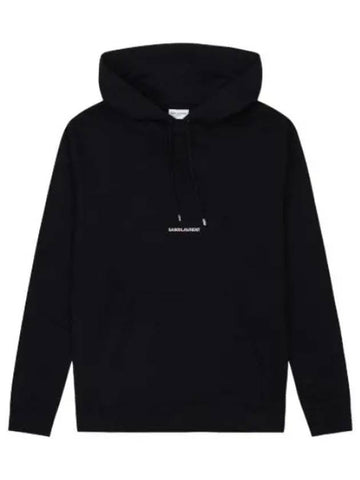 Logo Rib Gauche Hood Black - SAINT LAURENT - BALAAN 1