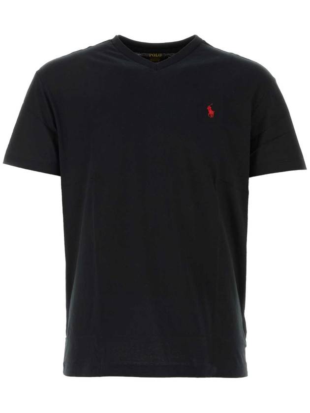 Embroidered Logo Pony Short Sleeve T-Shirt Black - POLO RALPH LAUREN - BALAAN 1