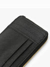 Zipper Vegan Biogreen Saffiano Card Wallet Black - VIVIENNE WESTWOOD - BALAAN 4