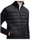 Padded Wool Cardigan Black - MONCLER - BALAAN 6