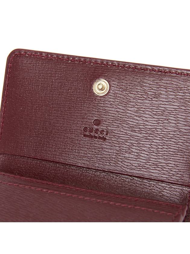 Script Leather Card Wallet Red - GUCCI - BALAAN 7