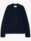 Logo Patch Basic Knit Top Navy - AMI - BALAAN 3