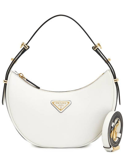 Arque Leather Shoulder Bag White - PRADA - BALAAN 2