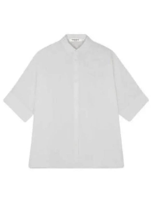 Boxy Cotton Shirt White - MAISON KITSUNE - BALAAN 2