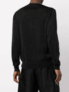 Logo Silk Knit Top Black - PRADA - BALAAN 5