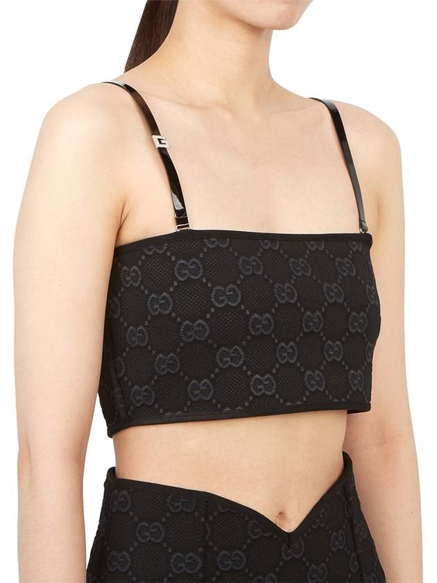 Women's Double G Jacquard Sleeveless Black - GUCCI - BALAAN 4