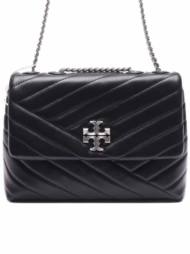 Kira Chevron Convertible Strap Small Shoulder Bag Black - TORY BURCH - BALAAN 3