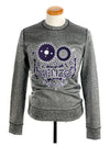 5SW062 AG silver pearl brushed sawtooth embroidery sweatshirt - KENZO - BALAAN 1