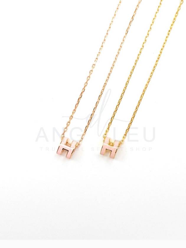 Mini Pop H Pendant Rose Gold Rose Dragee - HERMES - BALAAN 3