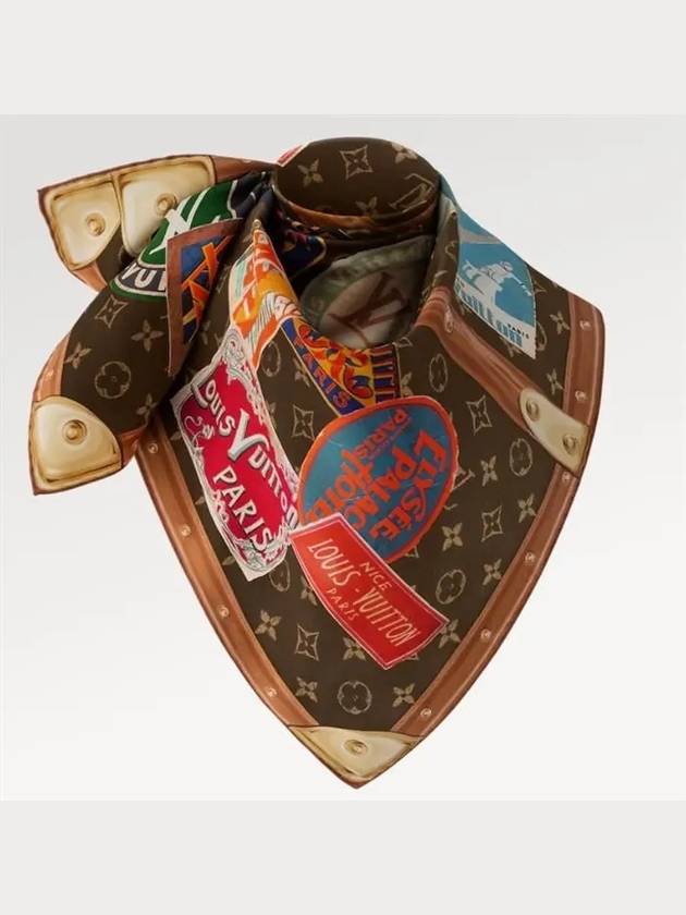 Elysee Palace Hotel Square 90 Scarf Brown - LOUIS VUITTON - BALAAN 3