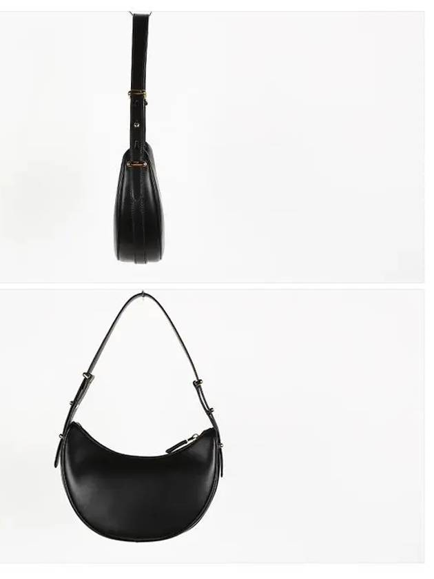 Arque Leather Shoulder Bag Black - PRADA - BALAAN 4