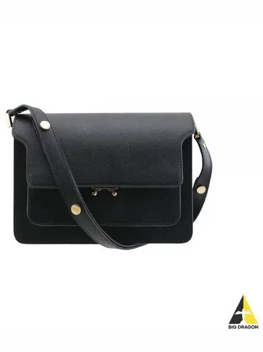 Saffiano Trunk Medium Shoulder Bag Black - MARNI - BALAAN 2