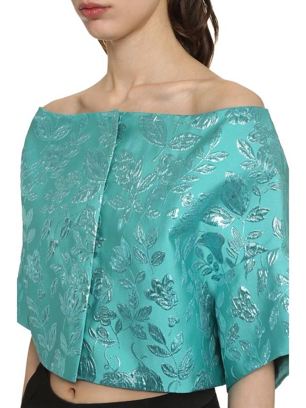 P.A.R.O.S.H. Floral Jacquard Fabric Blouse - P.A.R.O.S.H. - BALAAN 5