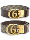 GG Marmont Reversible Leather Belt Beige Brown - GUCCI - BALAAN 2